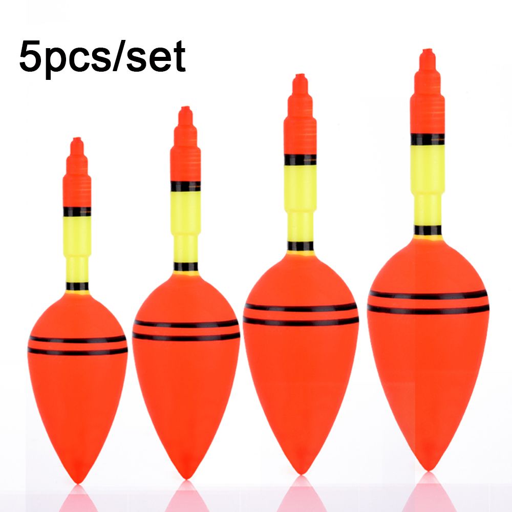 Fishing Lure Topwater - 5 ピース/セットプラスチック釣りフロート魚バイトフックルアーボールストッパーブイーボアフラッターを思い出させるライトスティック釣具ツール
