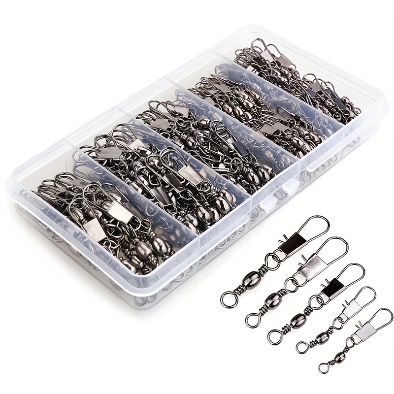 50/200個入りバレルスナップスイベル釣りアクセサリー、ボ - Fishing Lure Spinnerbait のレビューと価格